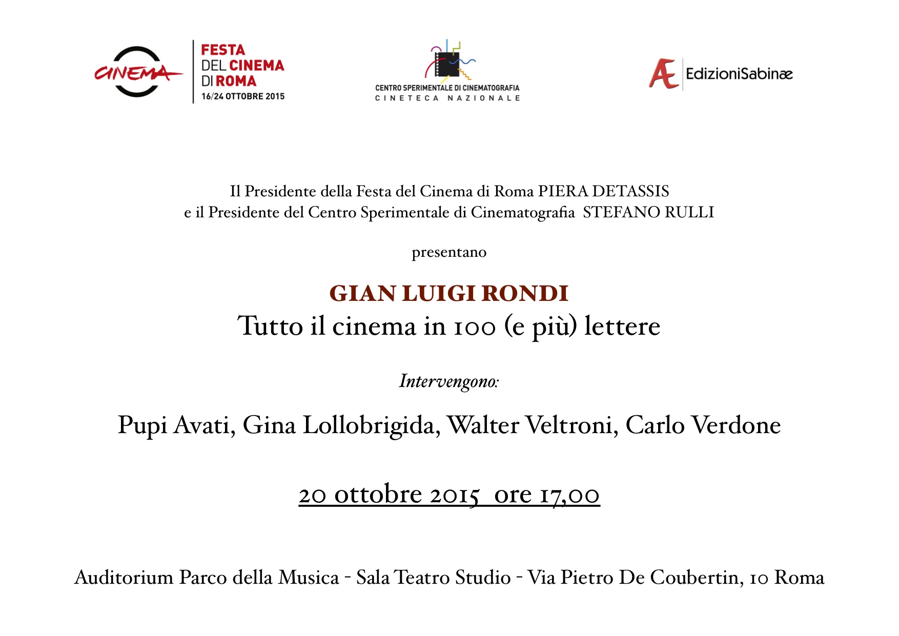 1_Invito 20 ottobre 2015 Gian Luigi Rondi