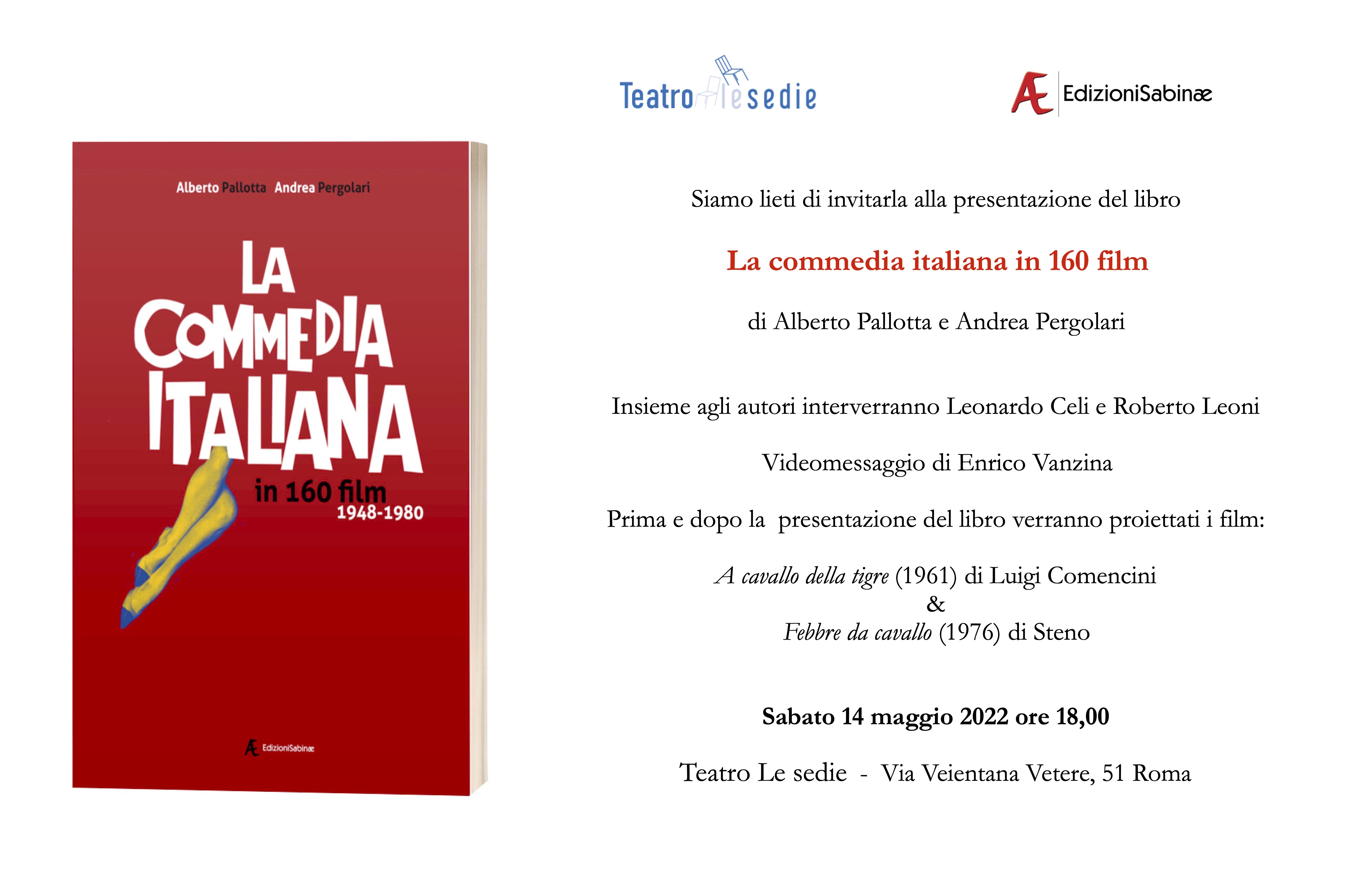 invito 14 maggio 2022 teatro le sedie Commedia italiana