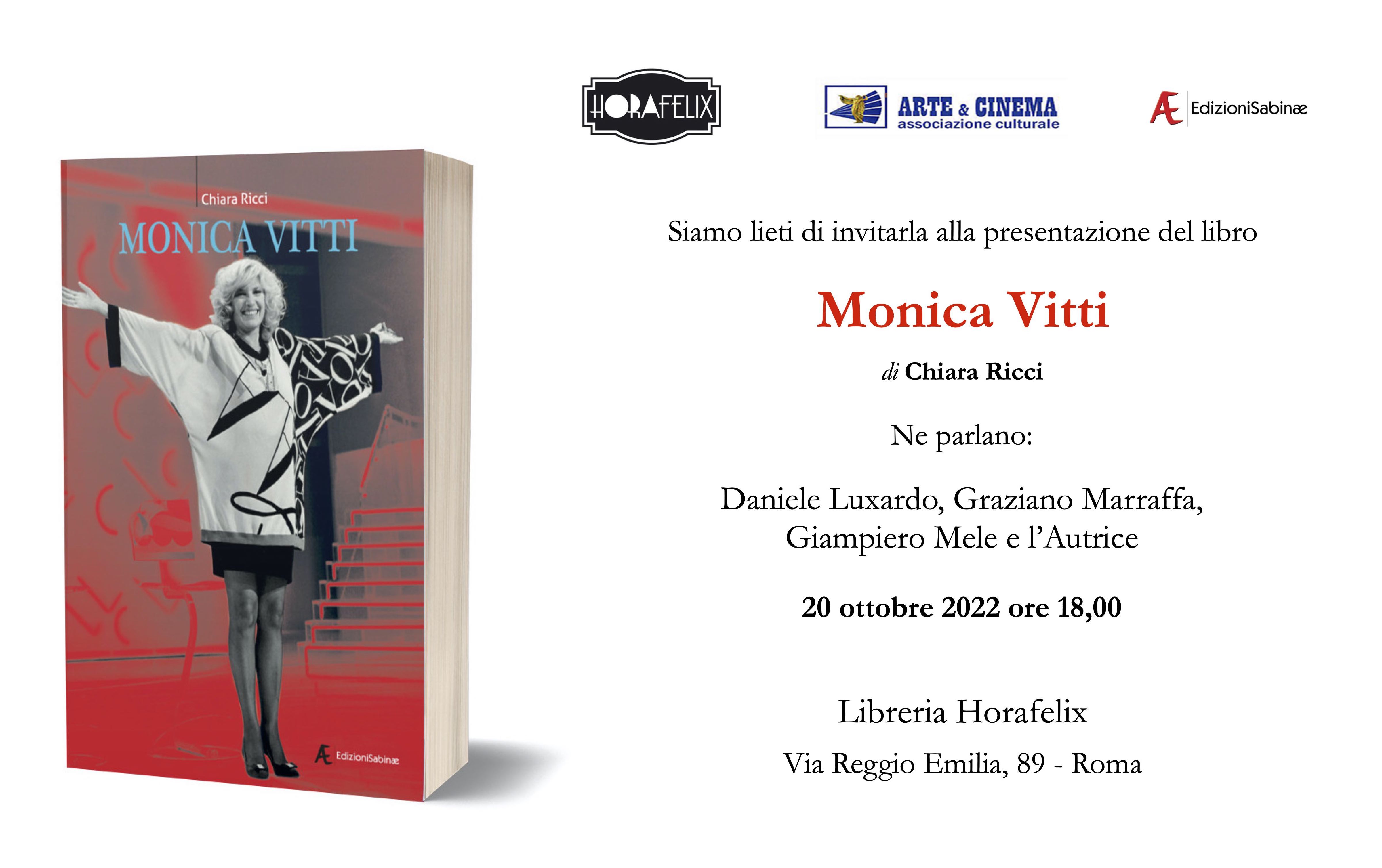 Invito 20 ottobre 2022 Monica Vitti